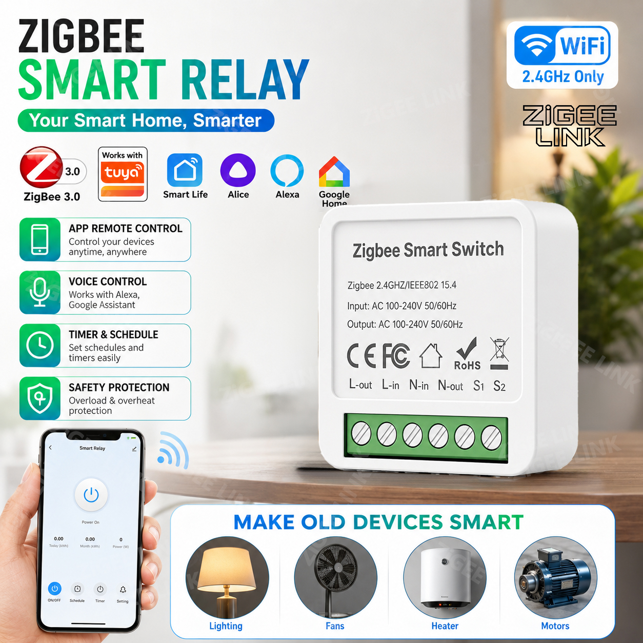 Diy Home Automation Controller - Mini WIFI Zigbee3.0 Smart Switch DIY