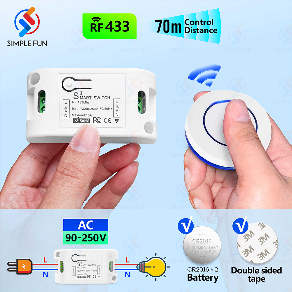 Wireless RF433MHz Remote Contr – обзор и цена Sonoff Basic Switch