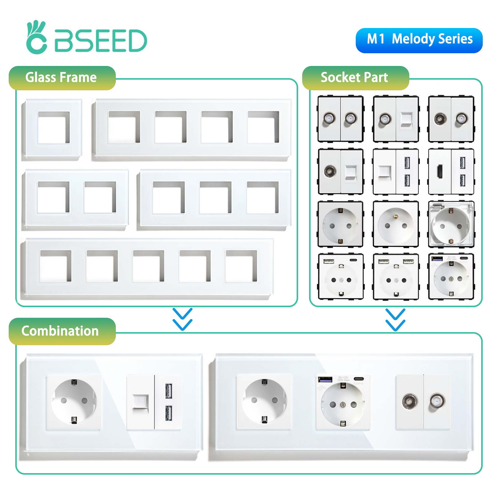 BSEED EU Standard Wall Socket  – обзор и цена Home Automation Panel Diy