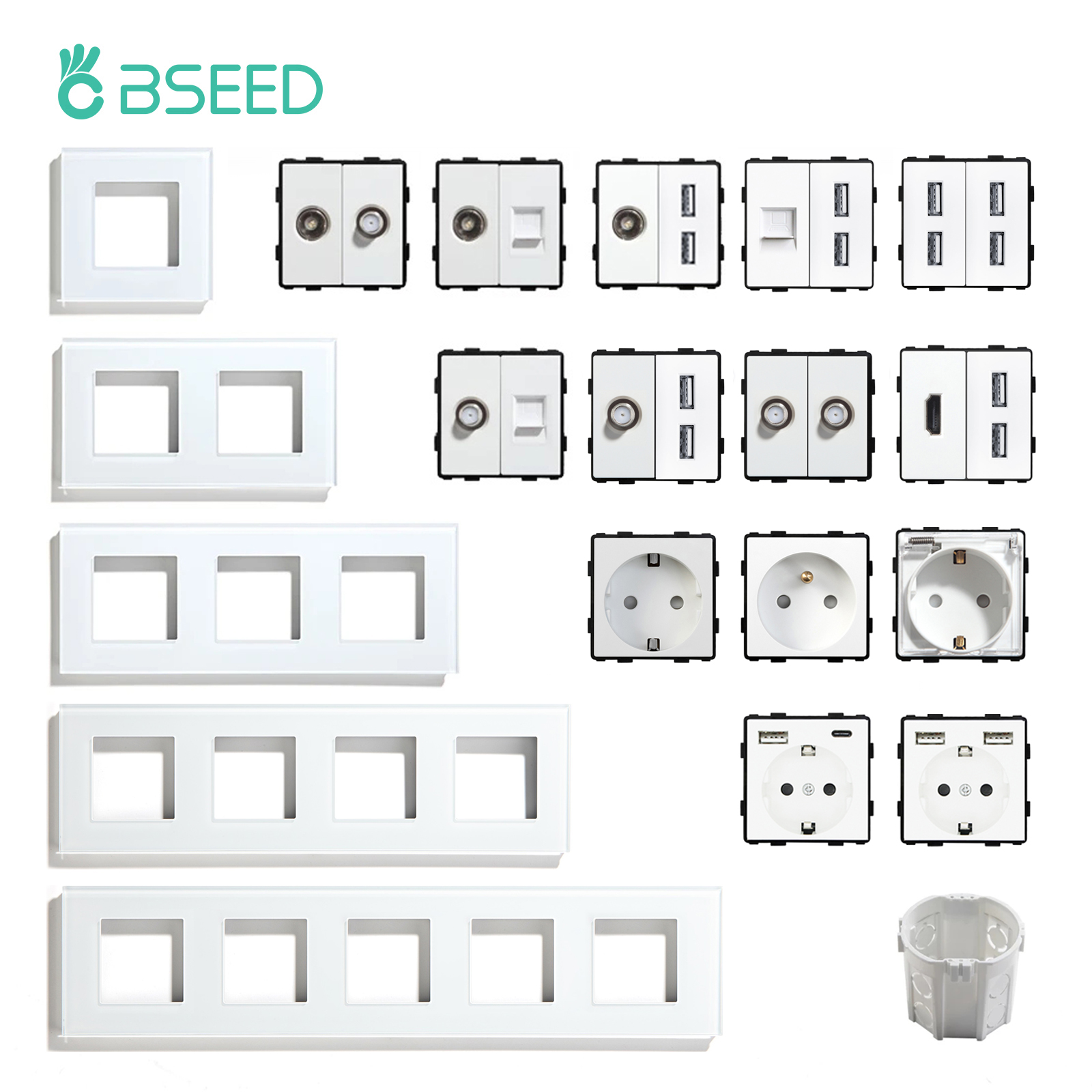 BSEED EU Standard Wall Socket  – обзор и цена Home Automation Panel Diy