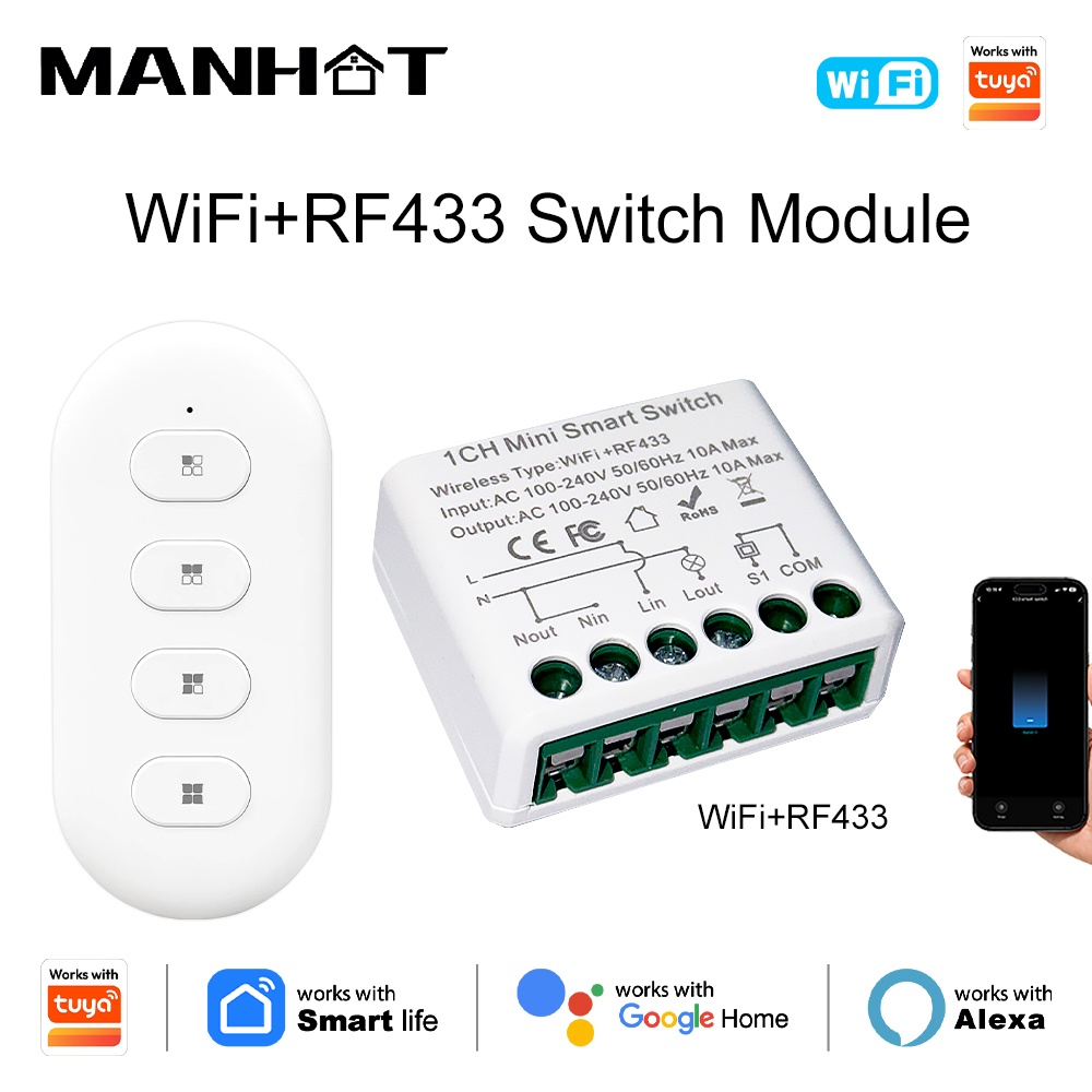 For Tuya WIFI 10A Smart Light  – обзор и цена Diy Home Automation Controller