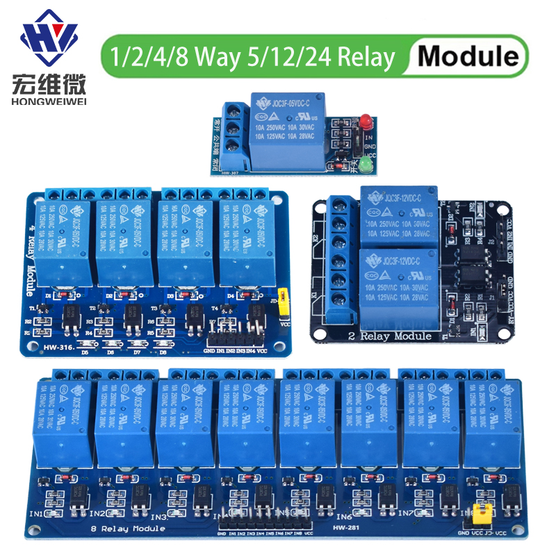 DC 5V 12V 24V 1 2 4 6 8 Channe – обзор и цена Relay 8 Channel Board