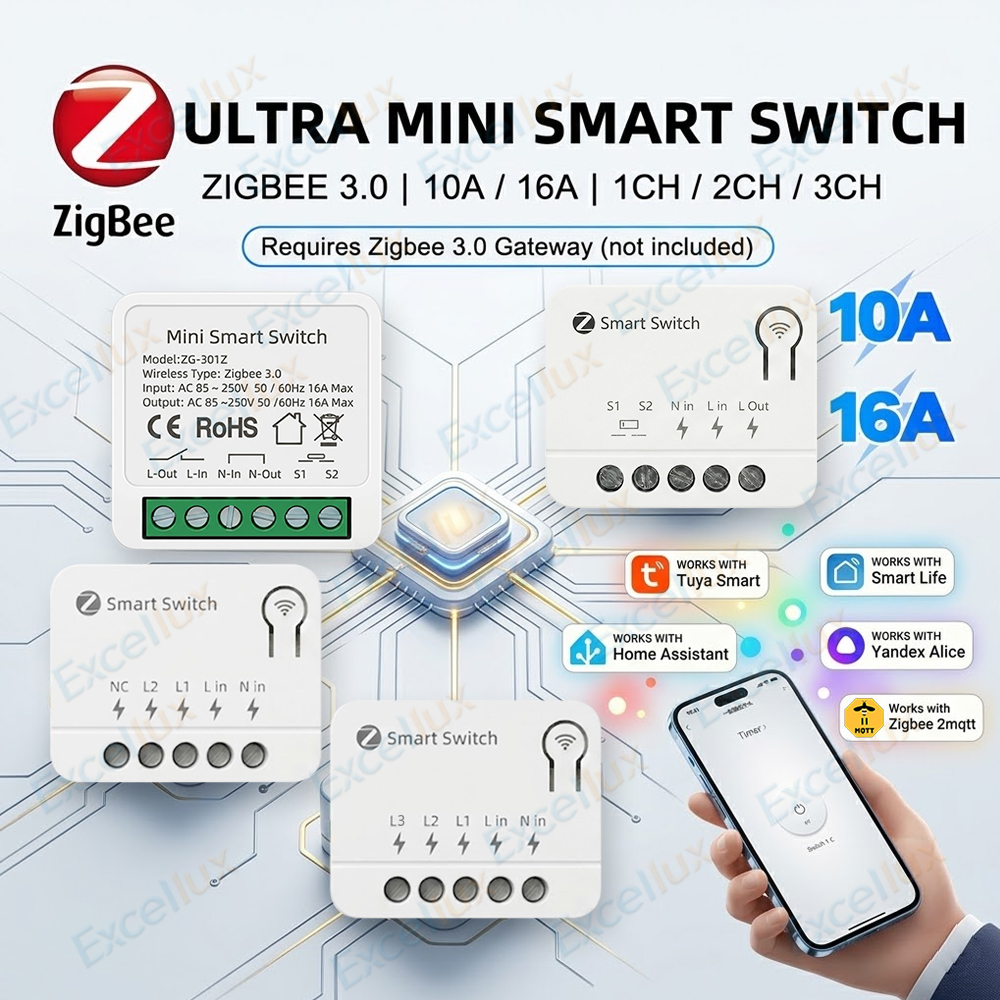 Mini Zigbee Smart Switch Modul – обзор и цена Diy Home Automation Controller