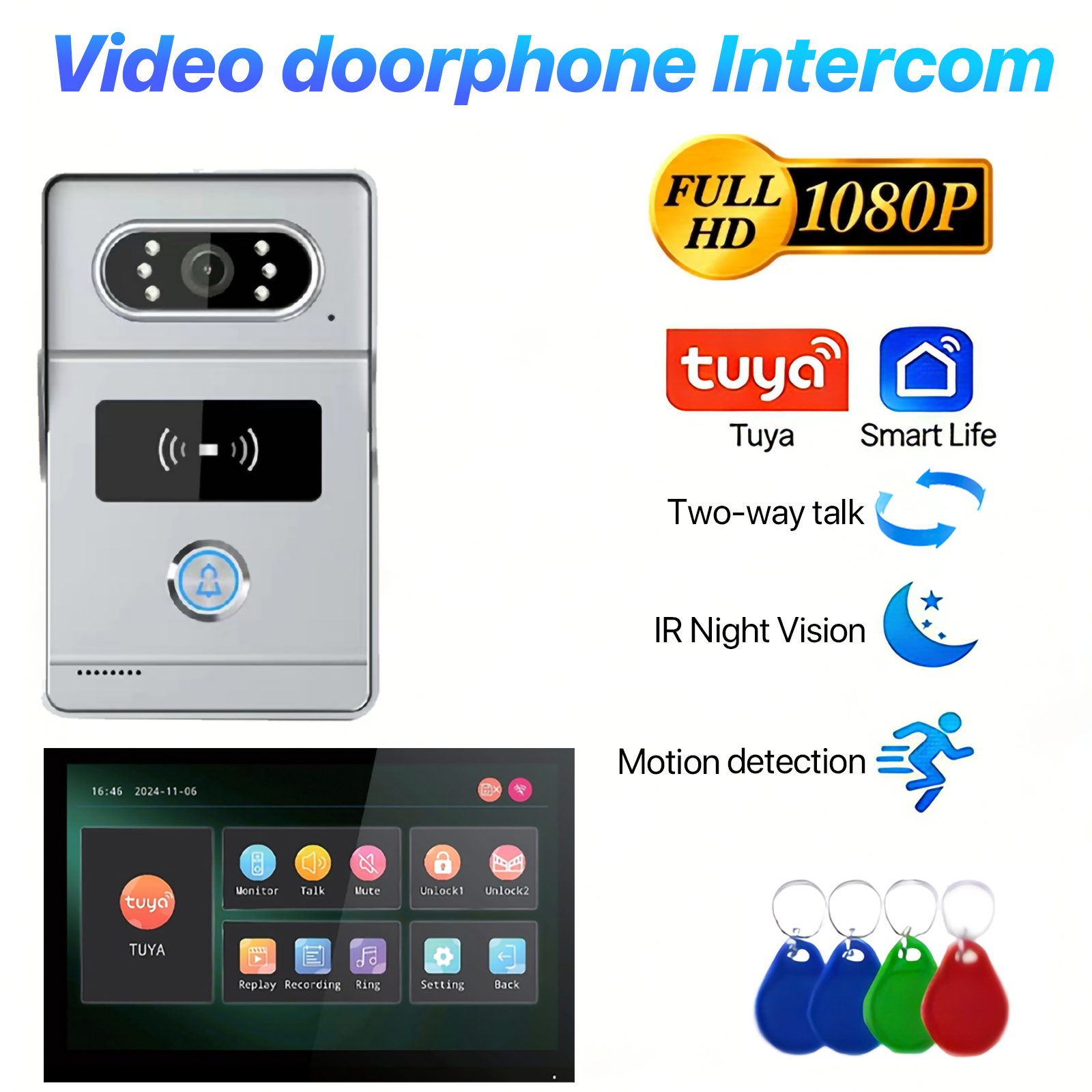 Tuya 7' Touch Screen Smart Vid – обзор и цена Smart Doorbell Wired