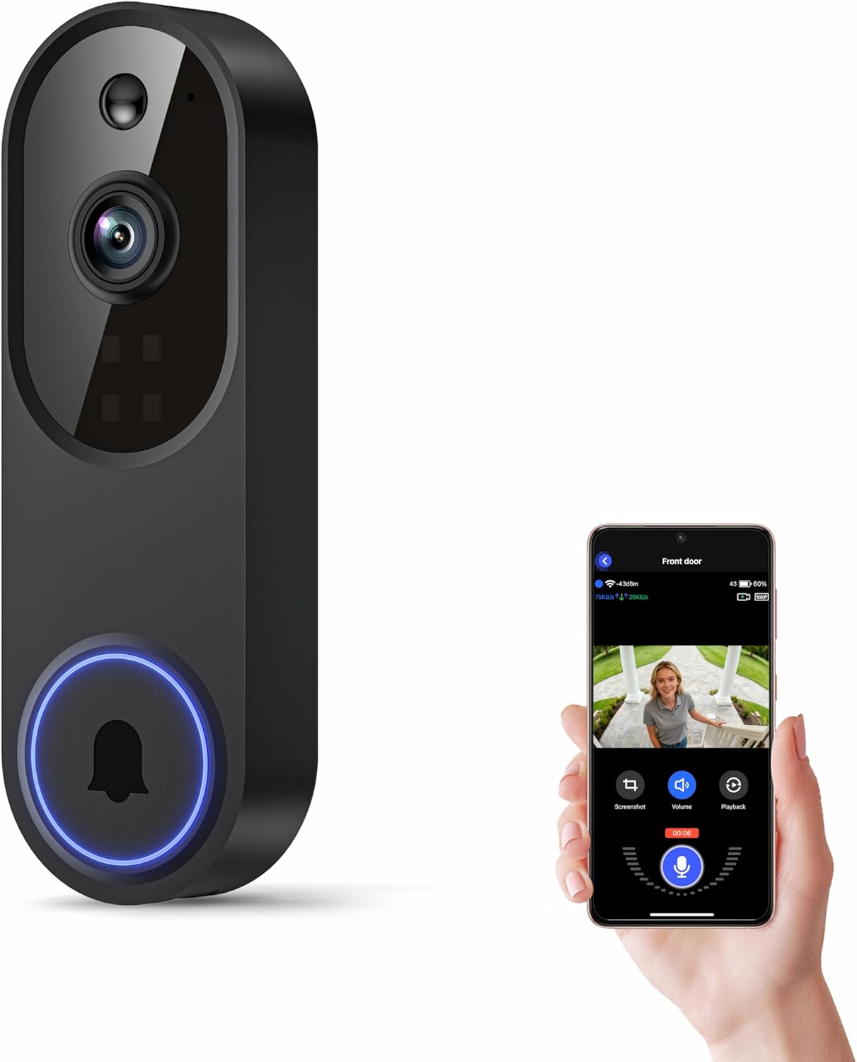 Wireless Wi-Fi Video Doorbell  – обзор и цена Smart Doorbell Wired