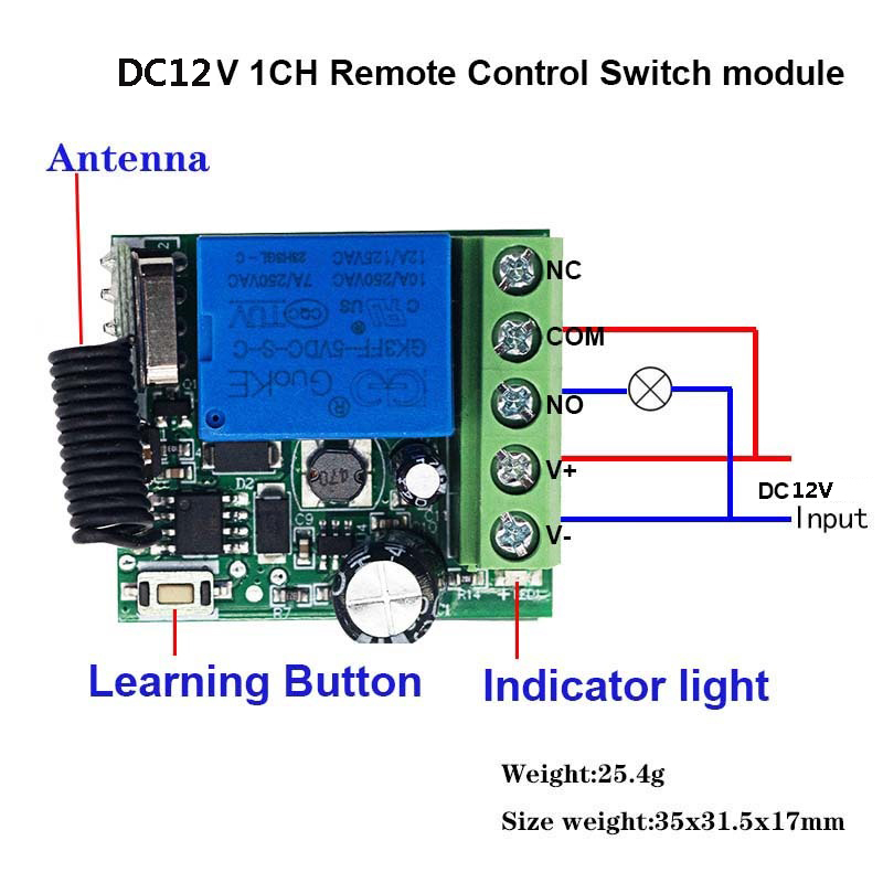 DC 12V 10A Relay Receiver Mini – обзор и цена 433Mhz Receiver Module