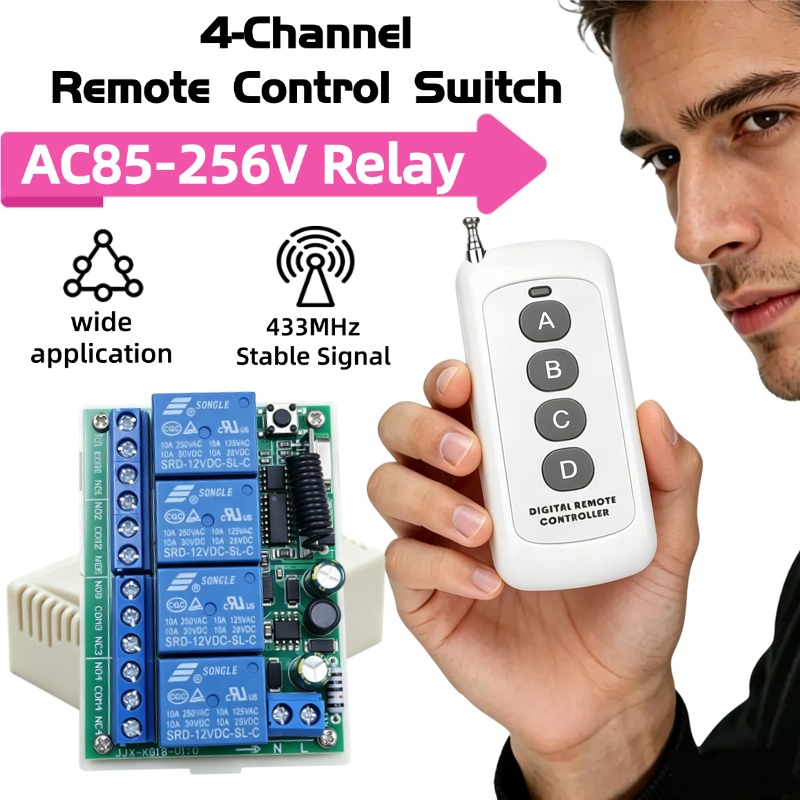 433 MHz AC 110V 220V 4CH RF Re – обзор и цена 433Mhz Receiver Module