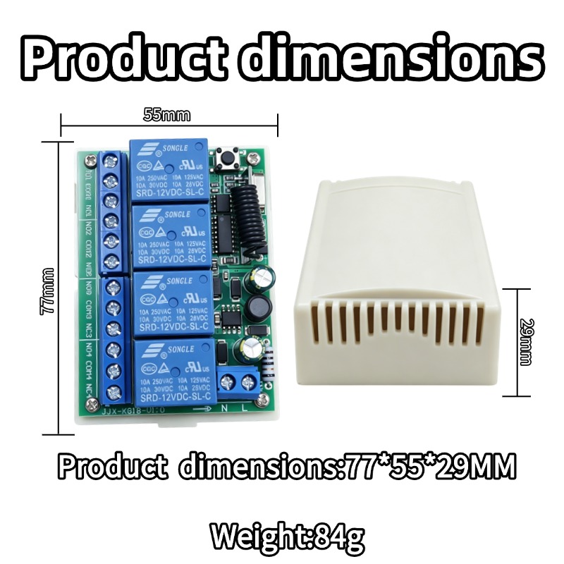 433 MHz AC 110V 220V 4CH RF Re – обзор и цена 433Mhz Receiver Module