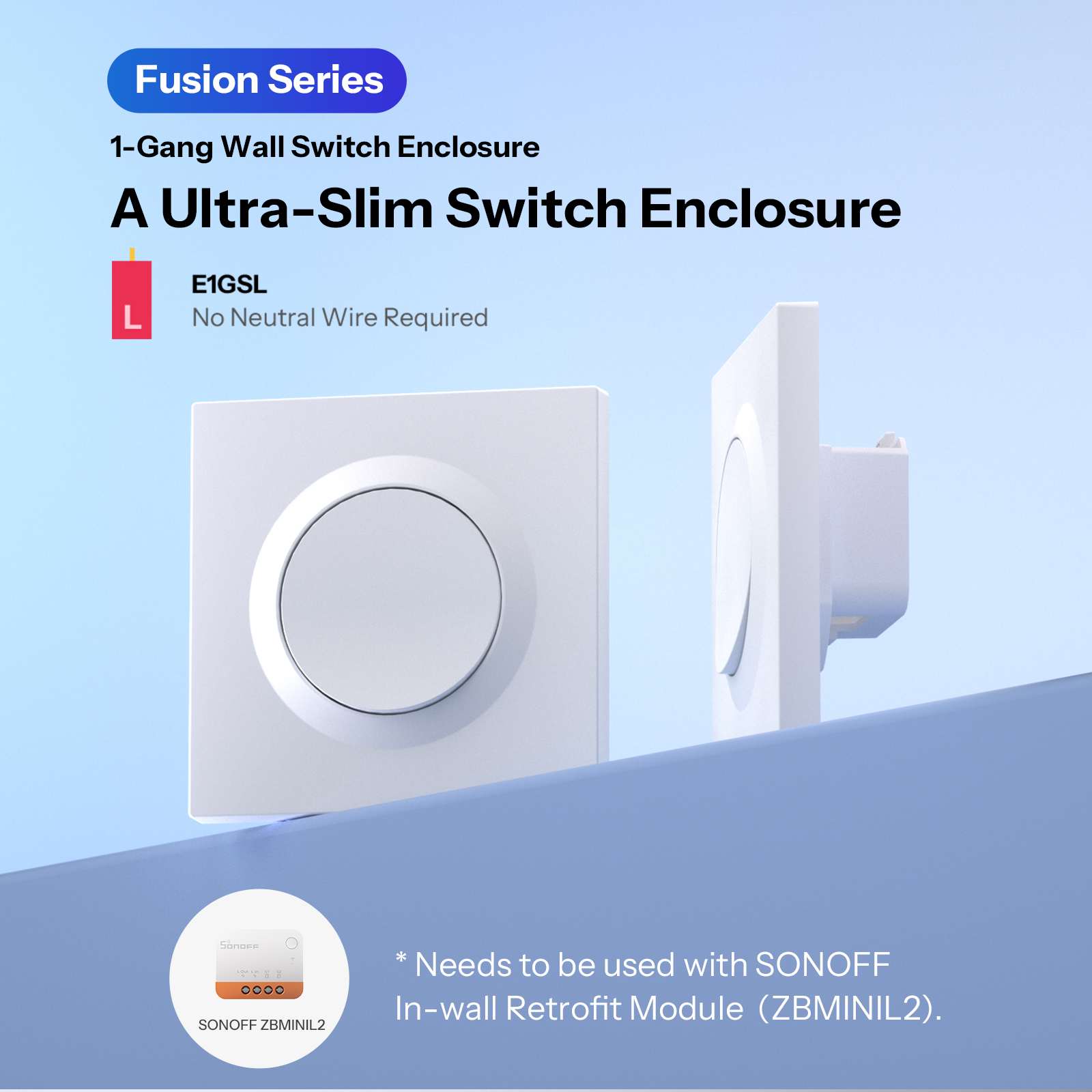 SONOFF E1GSL Wall Switch Enclo – обзор и цена Sonoff Basic Switch