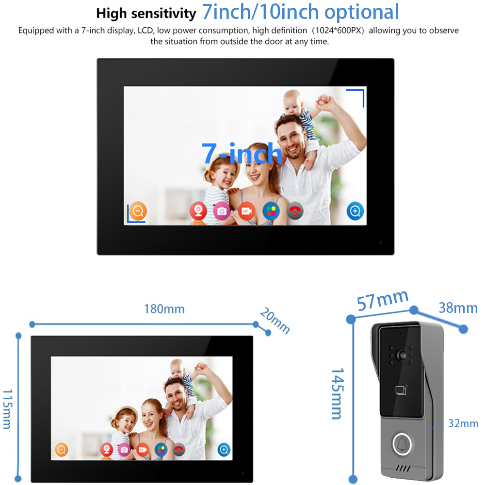 WiFi Touch Screen Intelligent  – обзор и цена Smart Doorbell Wired
