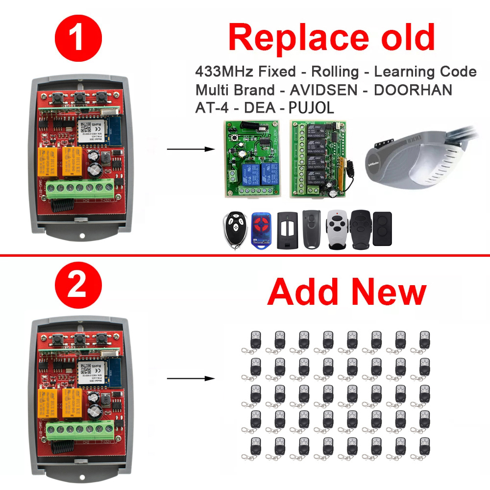 Tuya Auto Gate Control Opener  – обзор и цена 433Mhz Receiver Module